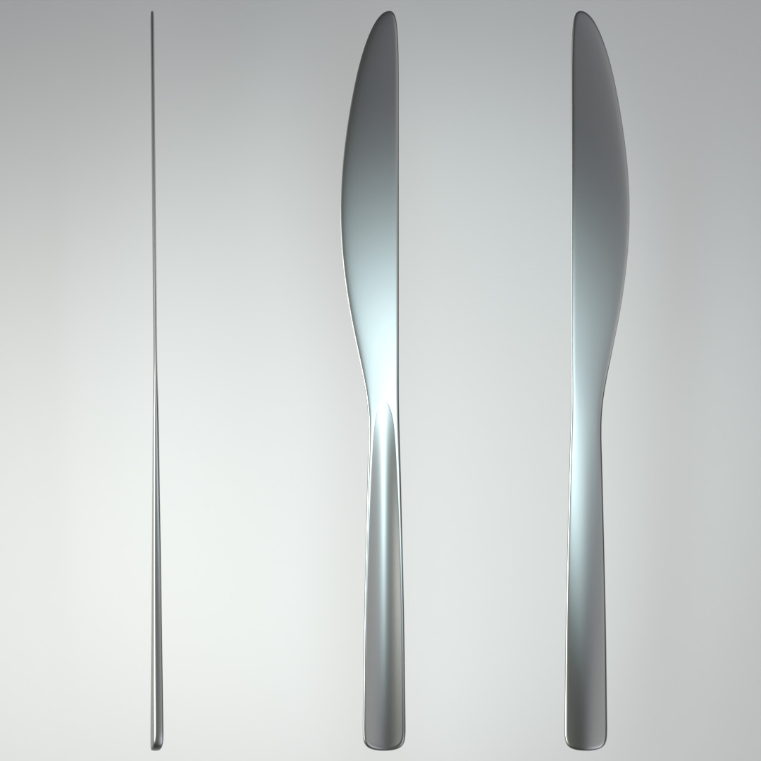Silverware Low-poly 3D model_4