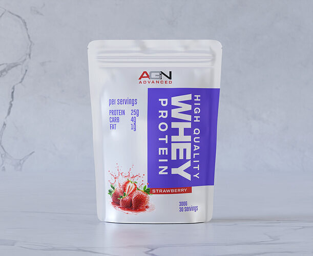Whey Protein Pouch 3D model