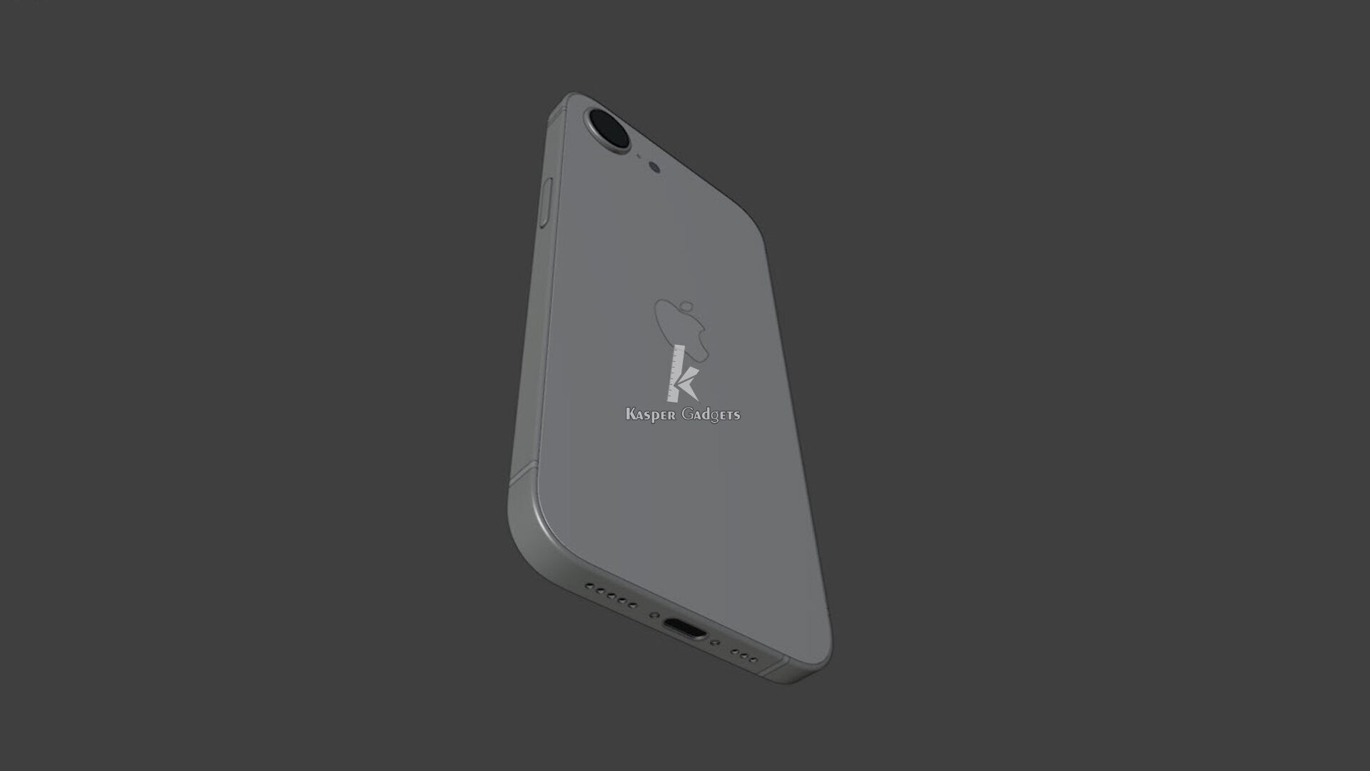 Apple iPhone 16e white black 2 colors 3D print model_4