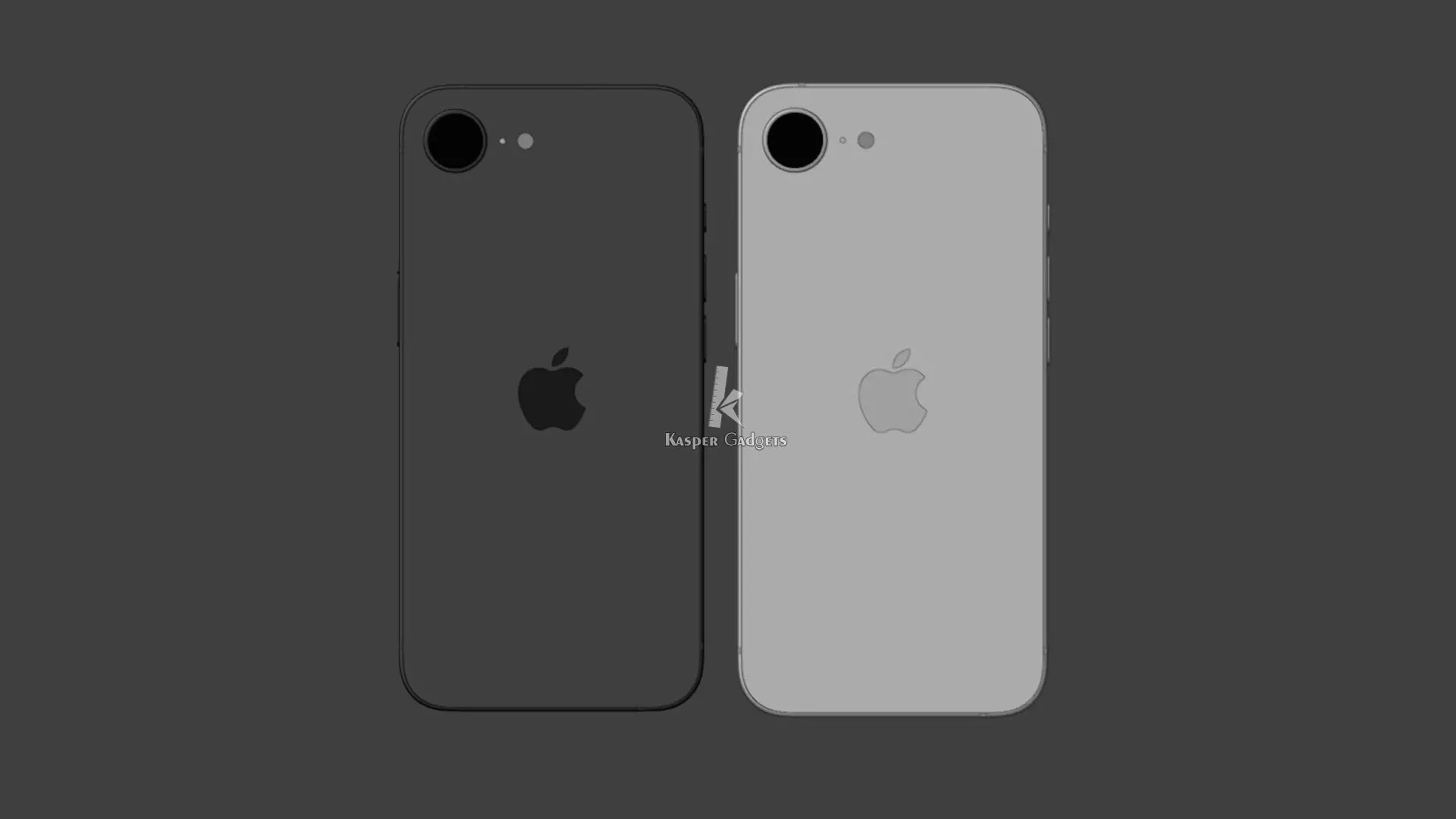 Apple iPhone 16e white black 2 colors 3D print model_0