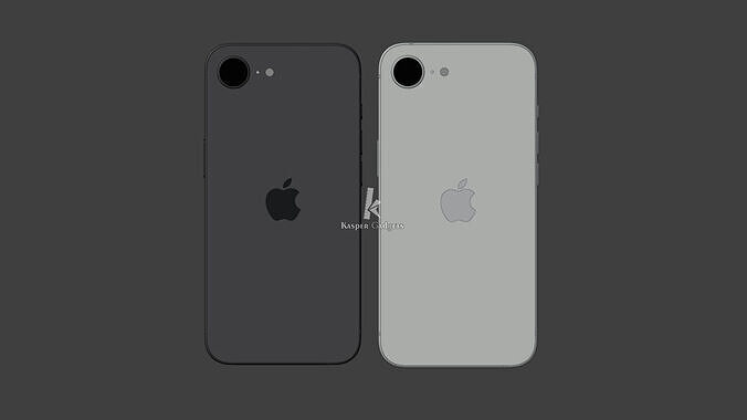 Apple iPhone 16e white black 2 colors 3D print model