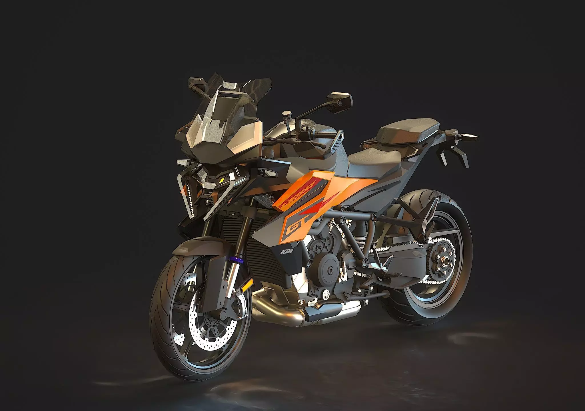 Base model KTM 1390 Super Duke GT 2025 3D model