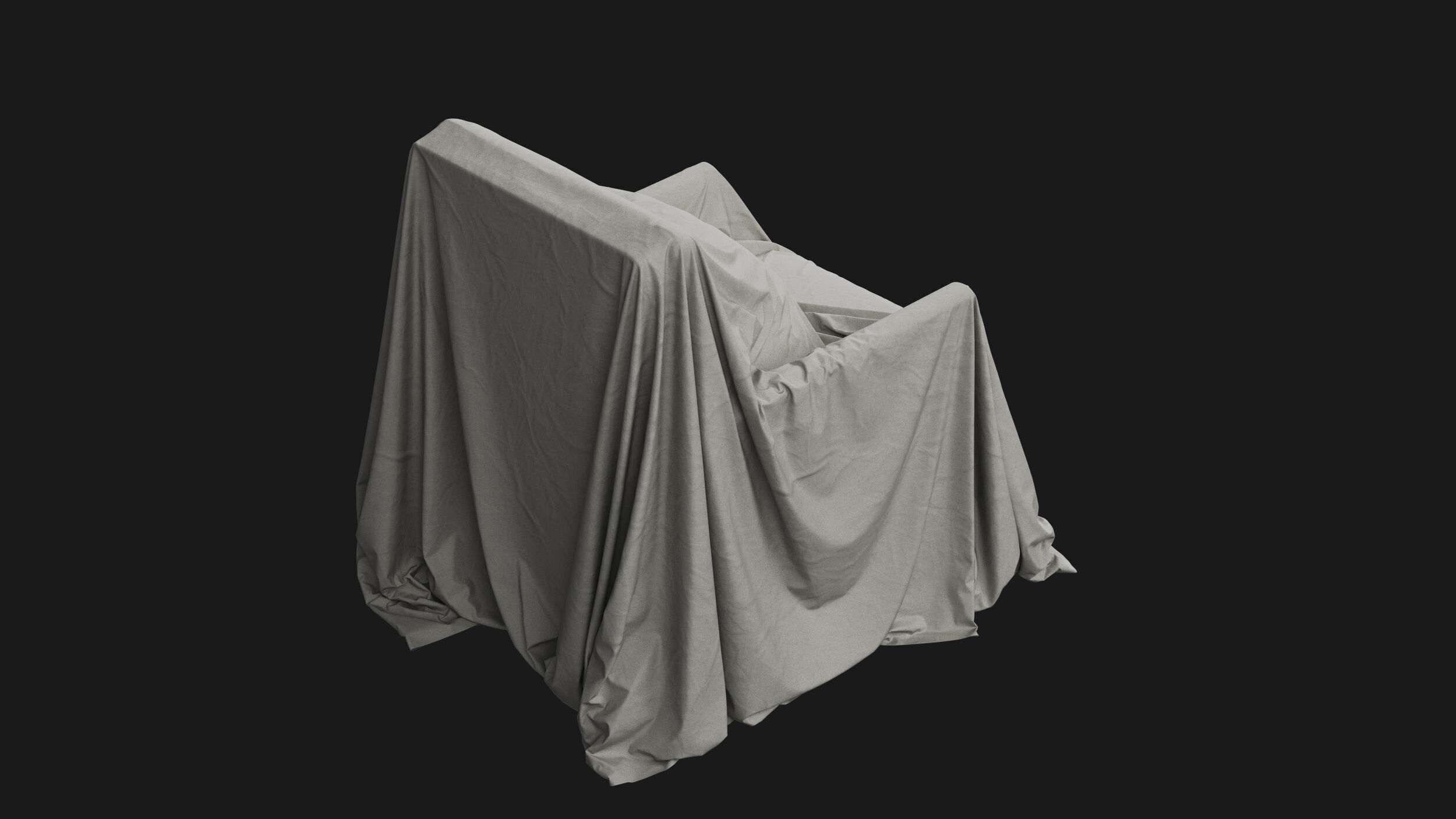 Covered Modern Armchair 01 3D model_2