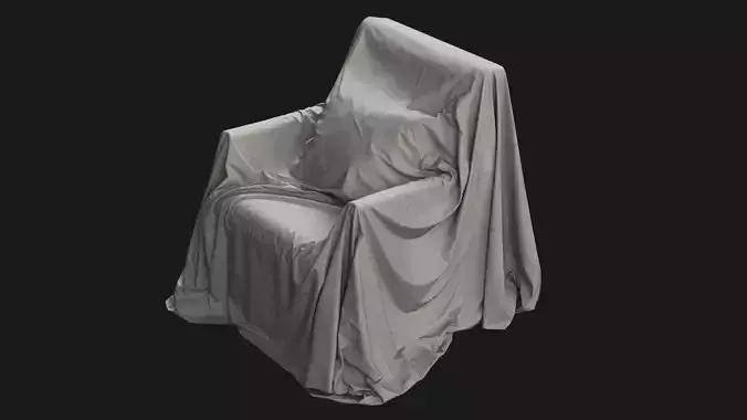 Covered Modern Armchair 01