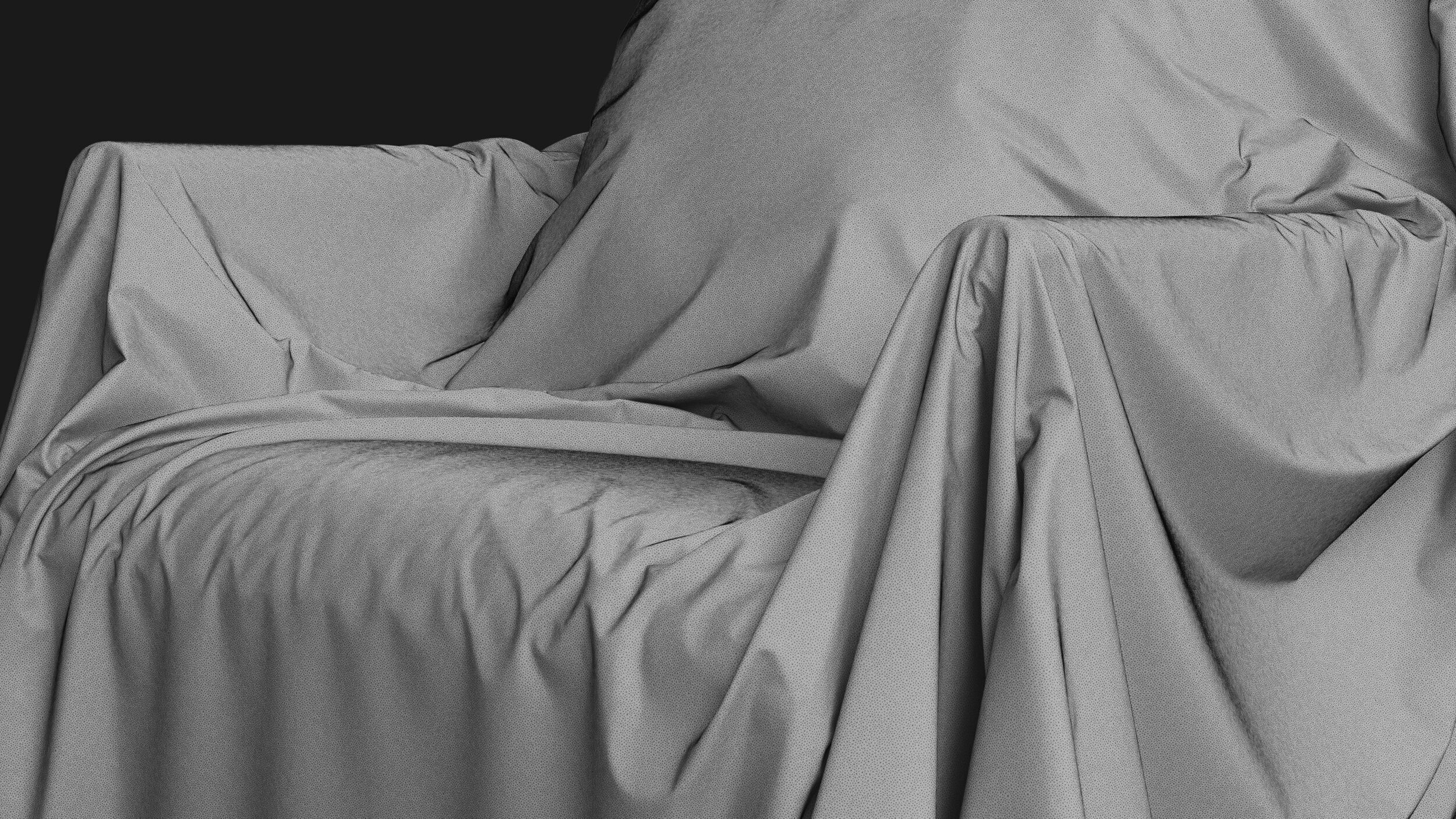 Covered Modern Armchair 01 3D model_8