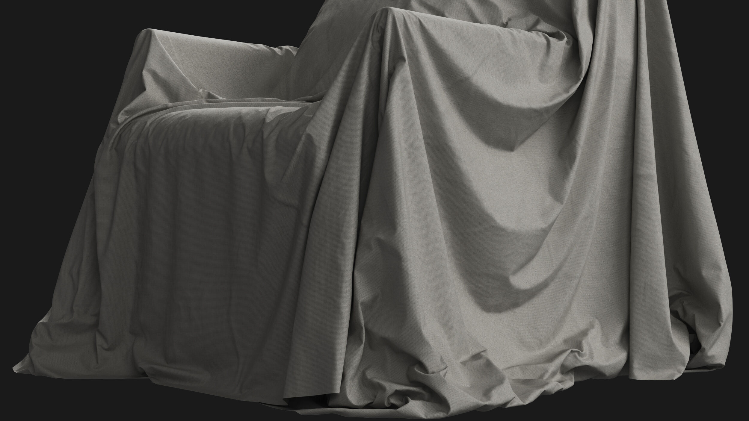 Covered Modern Armchair 01 3D model_7