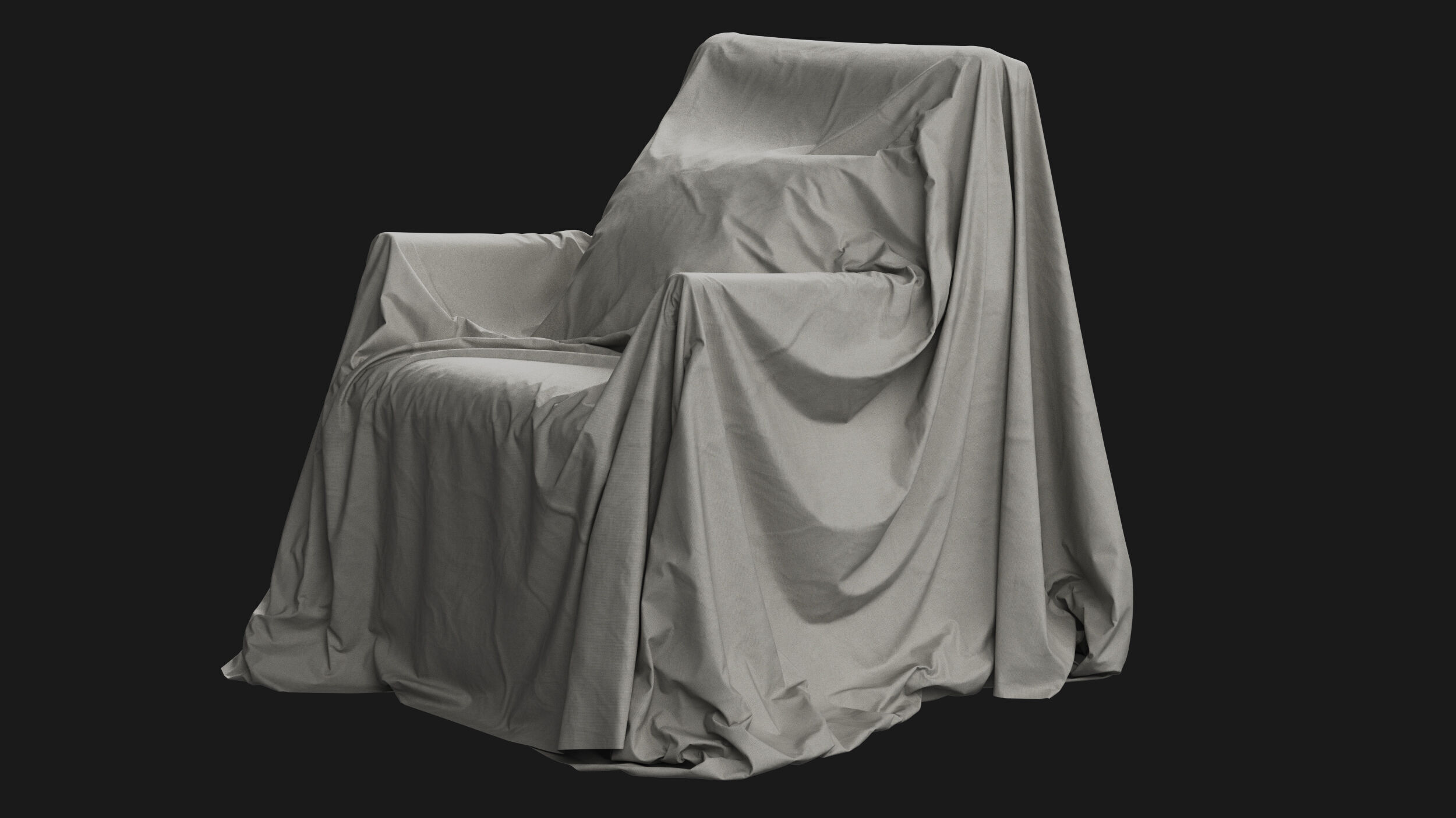 Covered Modern Armchair 01 3D model_4