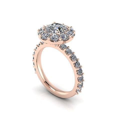 Halo Woman Wedding Ring V3 3D print model