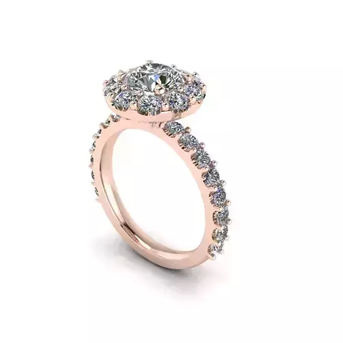 Halo Woman Wedding Ring V3