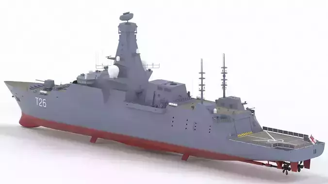 Type 26 Global Combat Ship 3D model