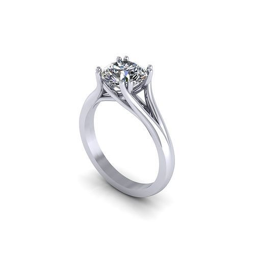 Woman Twist Love Engagement Ring  3D print model