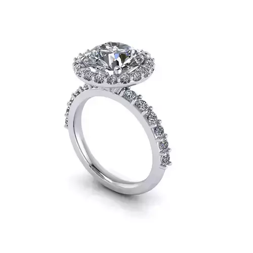 Pav Sid Stone Wedding Ring V4