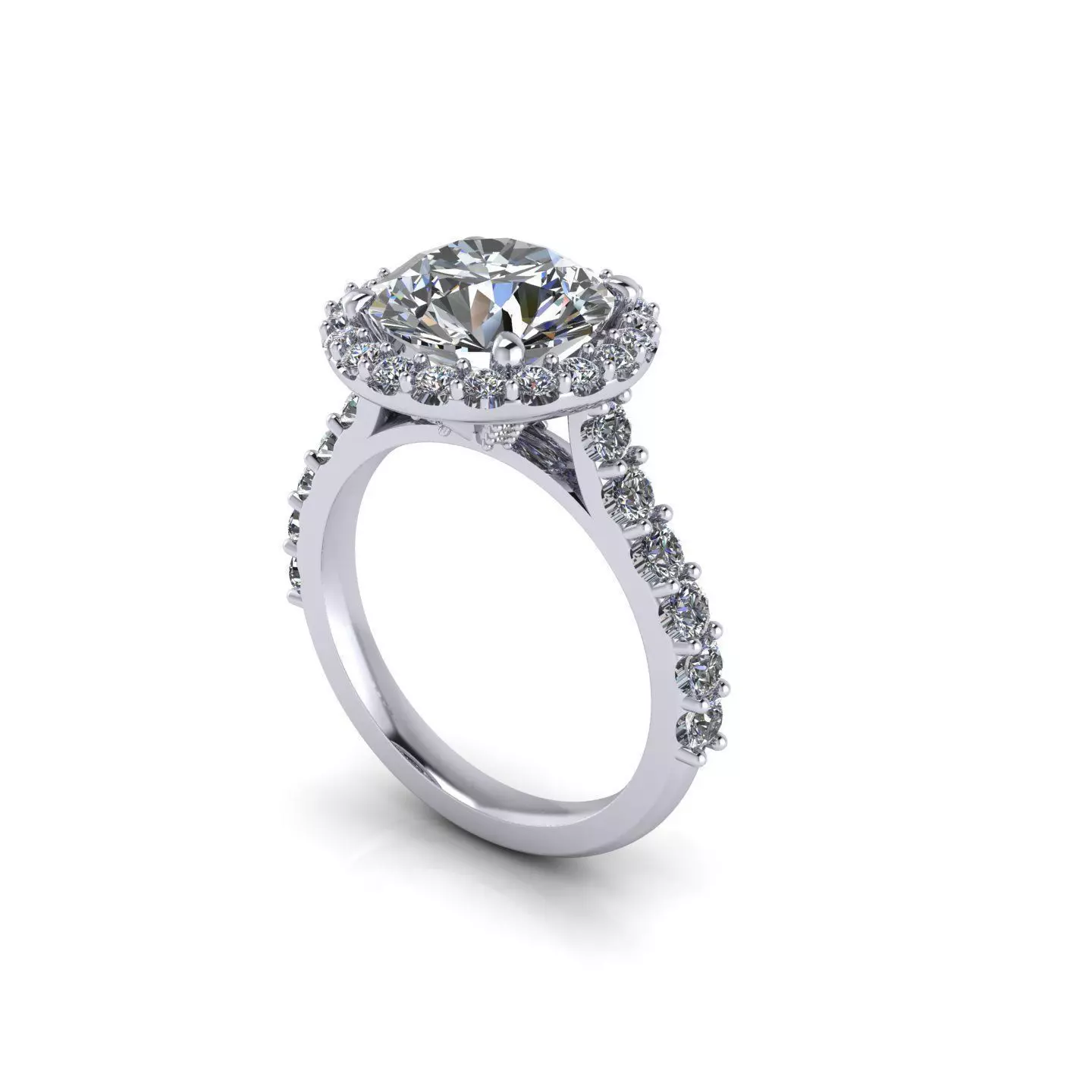 Pav Sid Stone Wedding Ring V3 3D print model