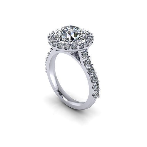 Pav Sid Stone Wedding Ring V2 3D print model