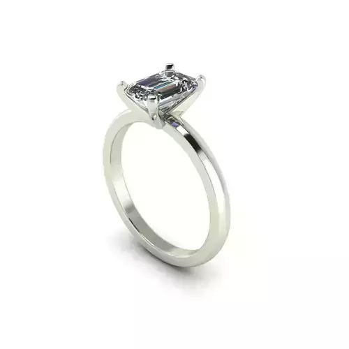 Solitaire Emerald Wedding  Ring VV2