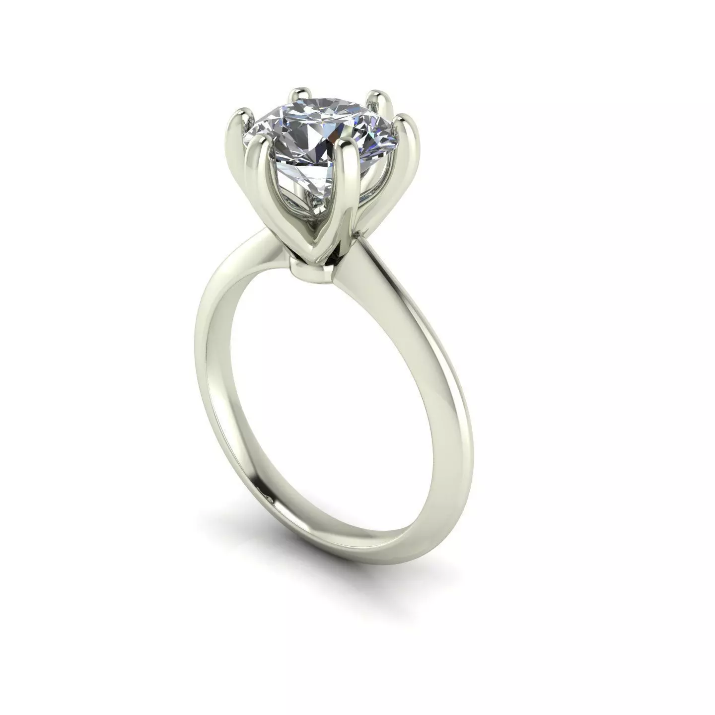 Tiffany Solitaire Diamond Ring 3D print model