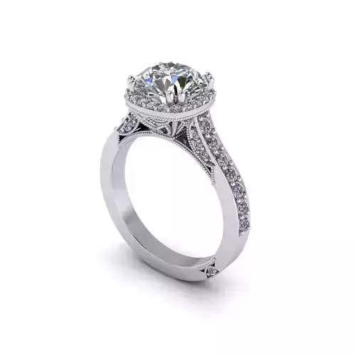 One Row Wedding Ring