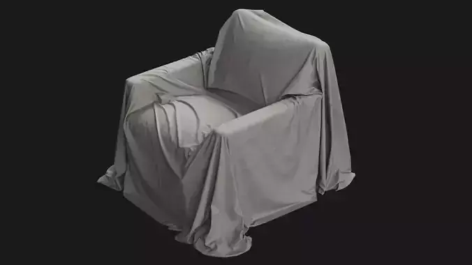 Covered Modern Armchair 02