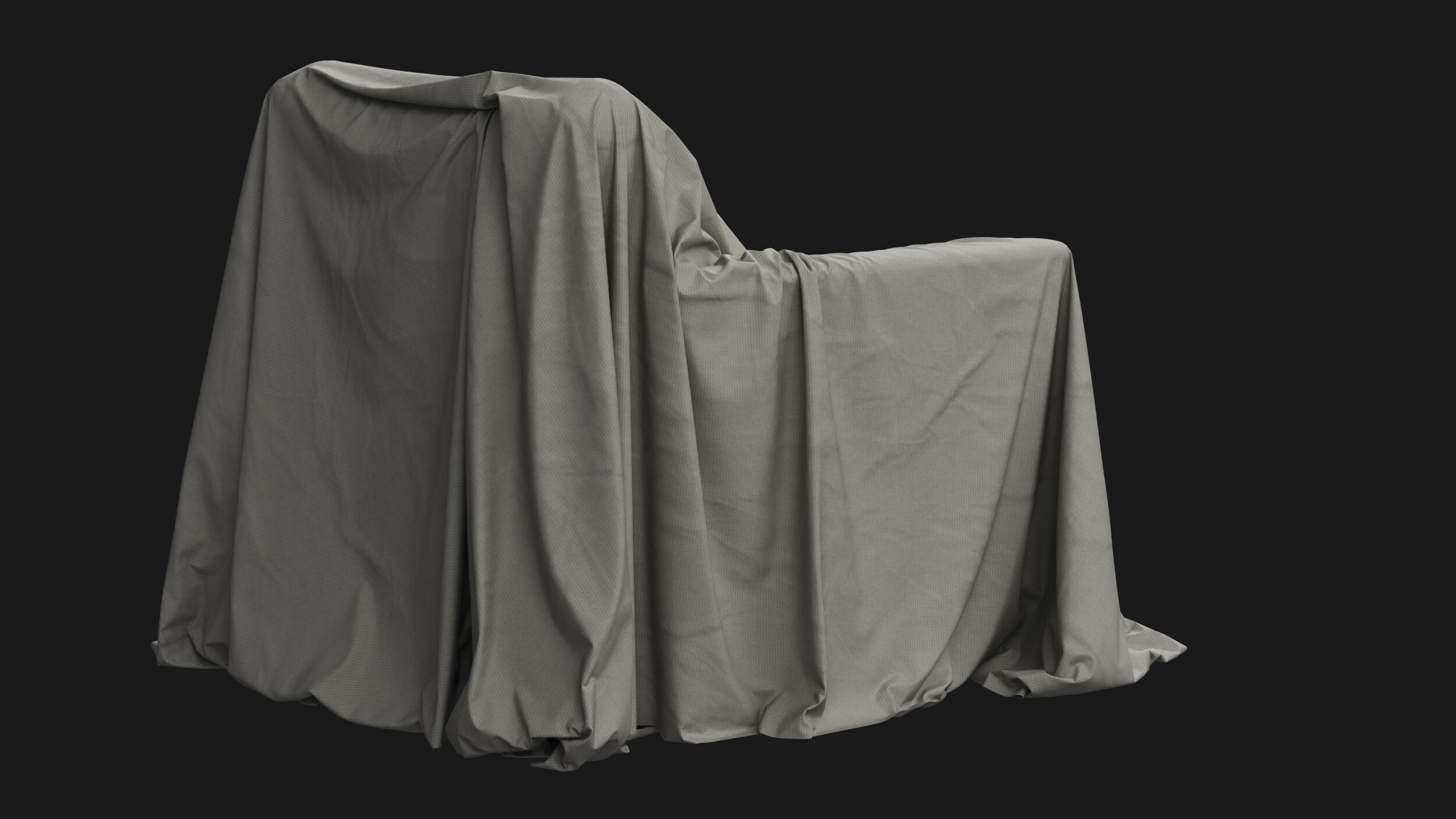 Covered Modern Armchair 02 3D model_5