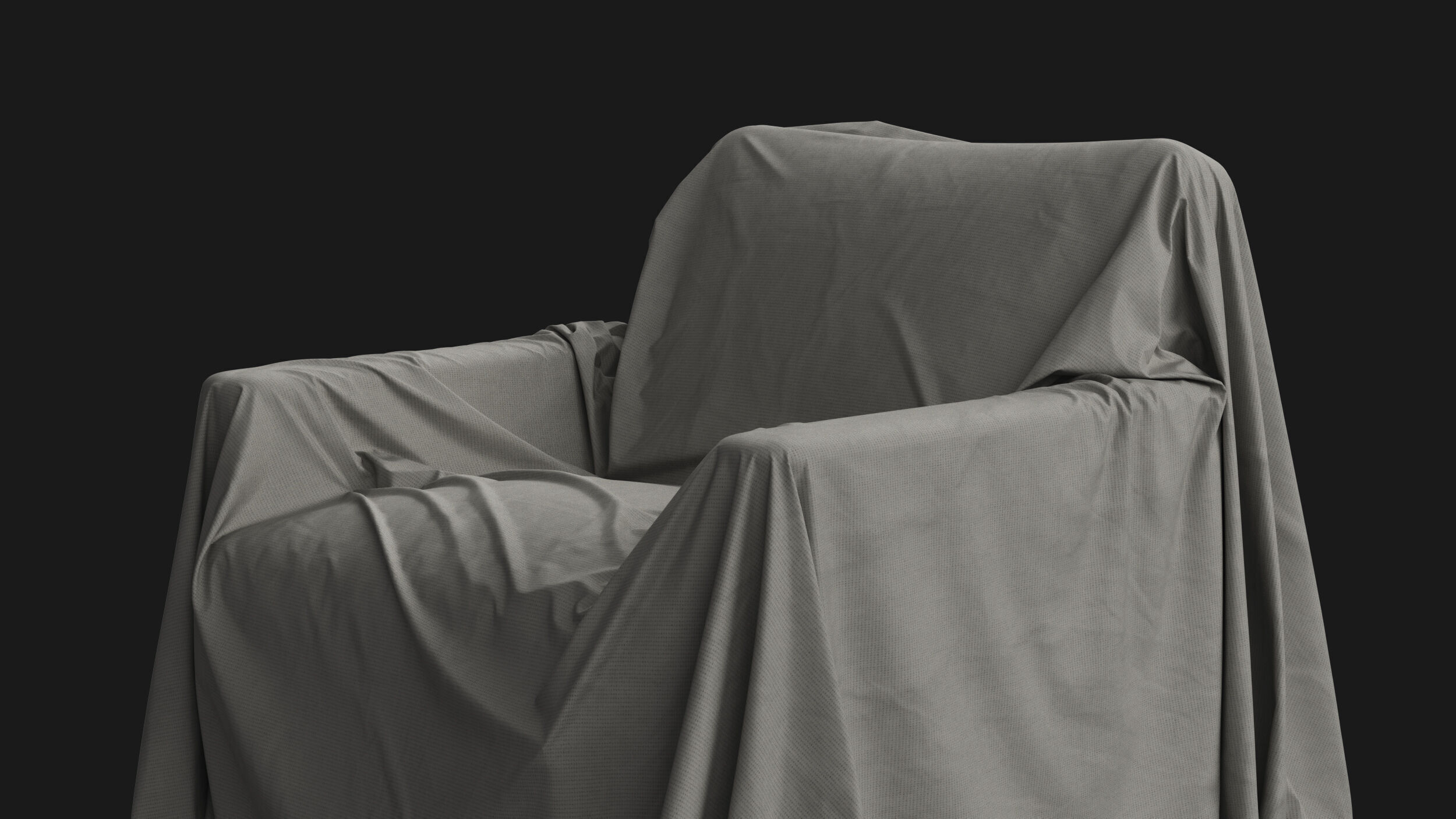 Covered Modern Armchair 02 3D model_6