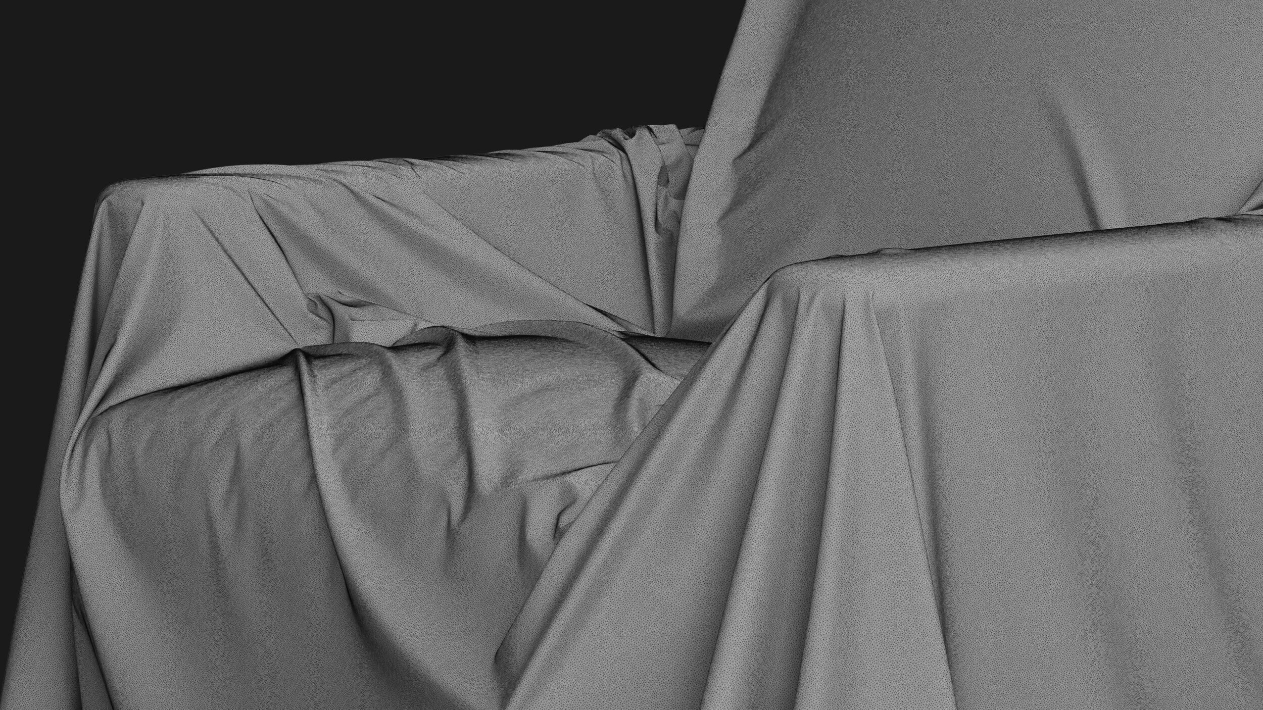 Covered Modern Armchair 02 3D model_8