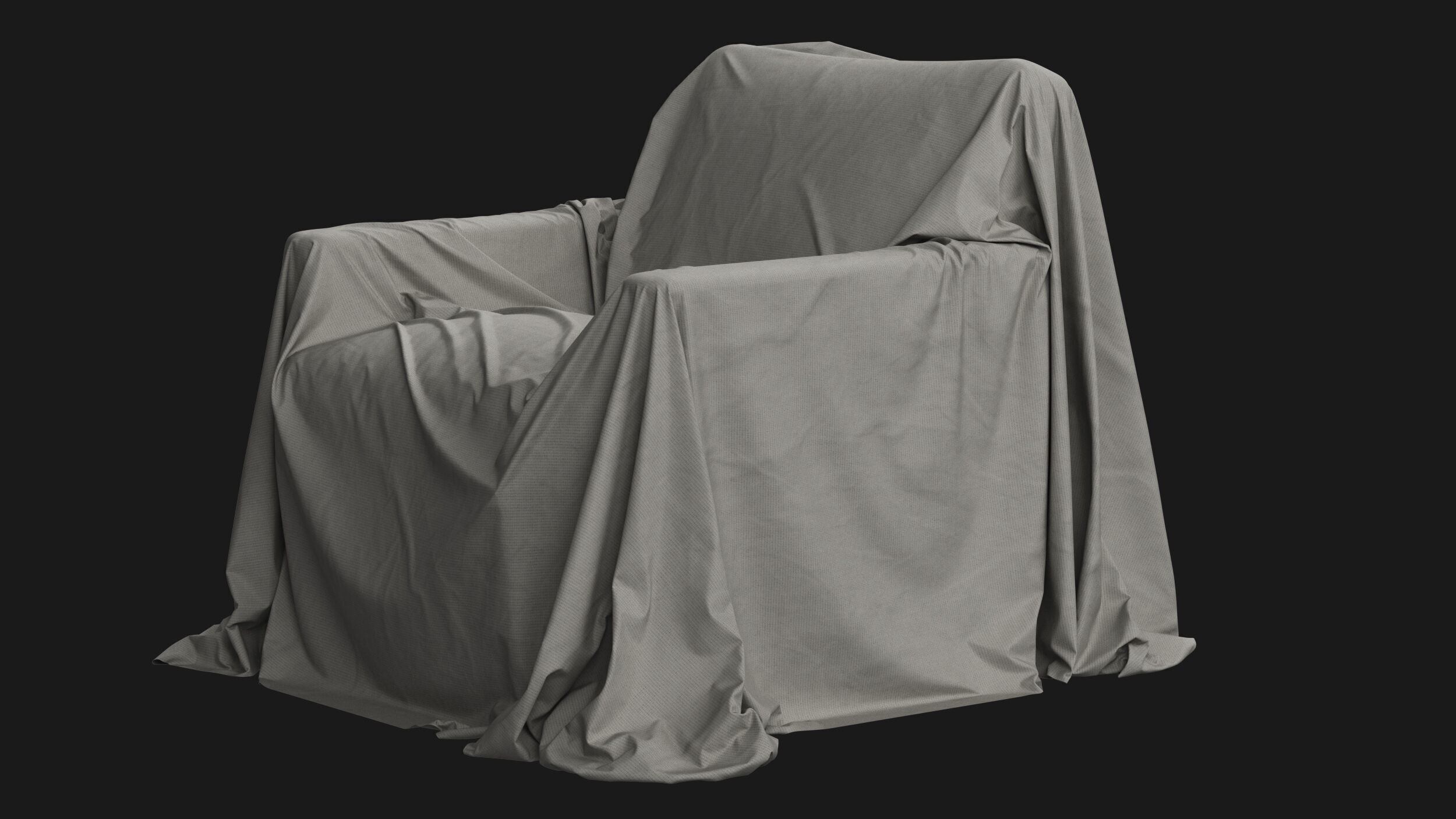 Covered Modern Armchair 02 3D model_4