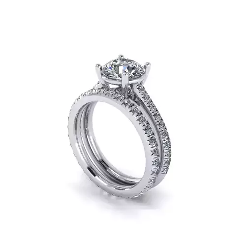 Pav Set Wedding Ring