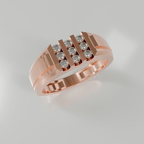 Nine Diamond  Ring Jewelry 3D print model