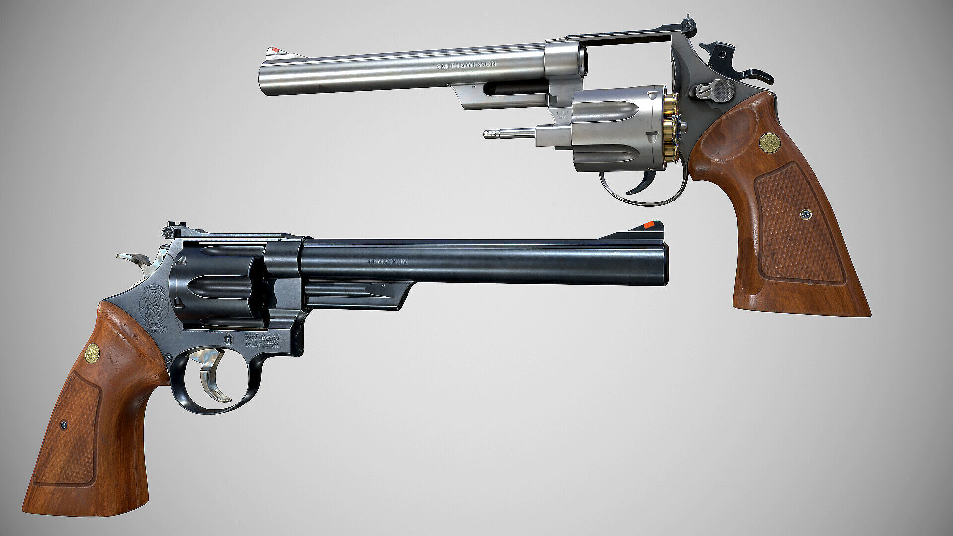 Smith Wesson Model 29 Low-poly 3D model_10