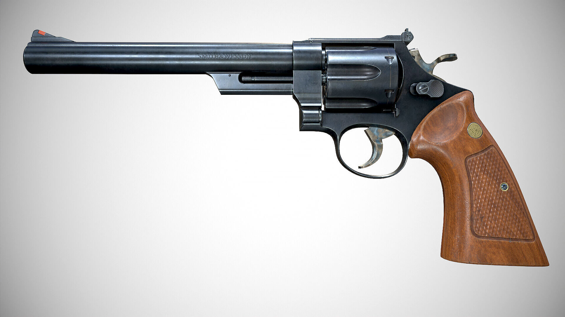 Smith Wesson Model 29 Low-poly 3D model_2