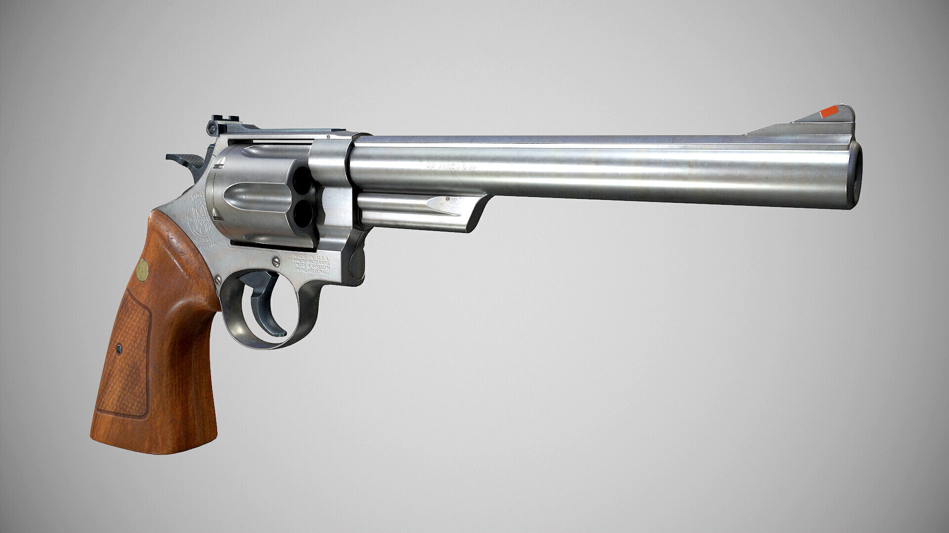 Smith Wesson Model 29 Low-poly 3D model_7