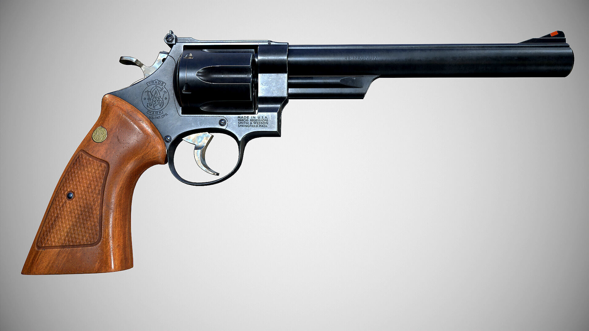 Smith Wesson Model 29 Low-poly 3D model_3