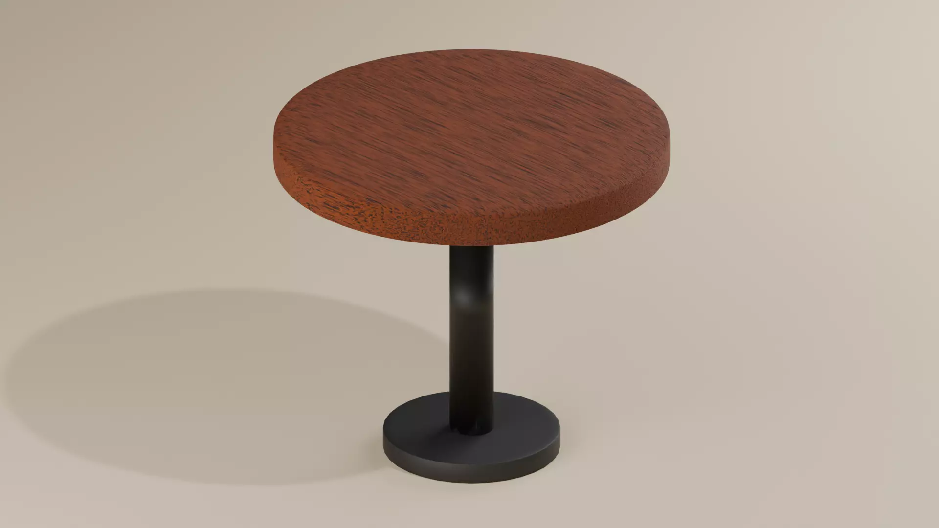 Classic Round Table Low-poly 3D model_0