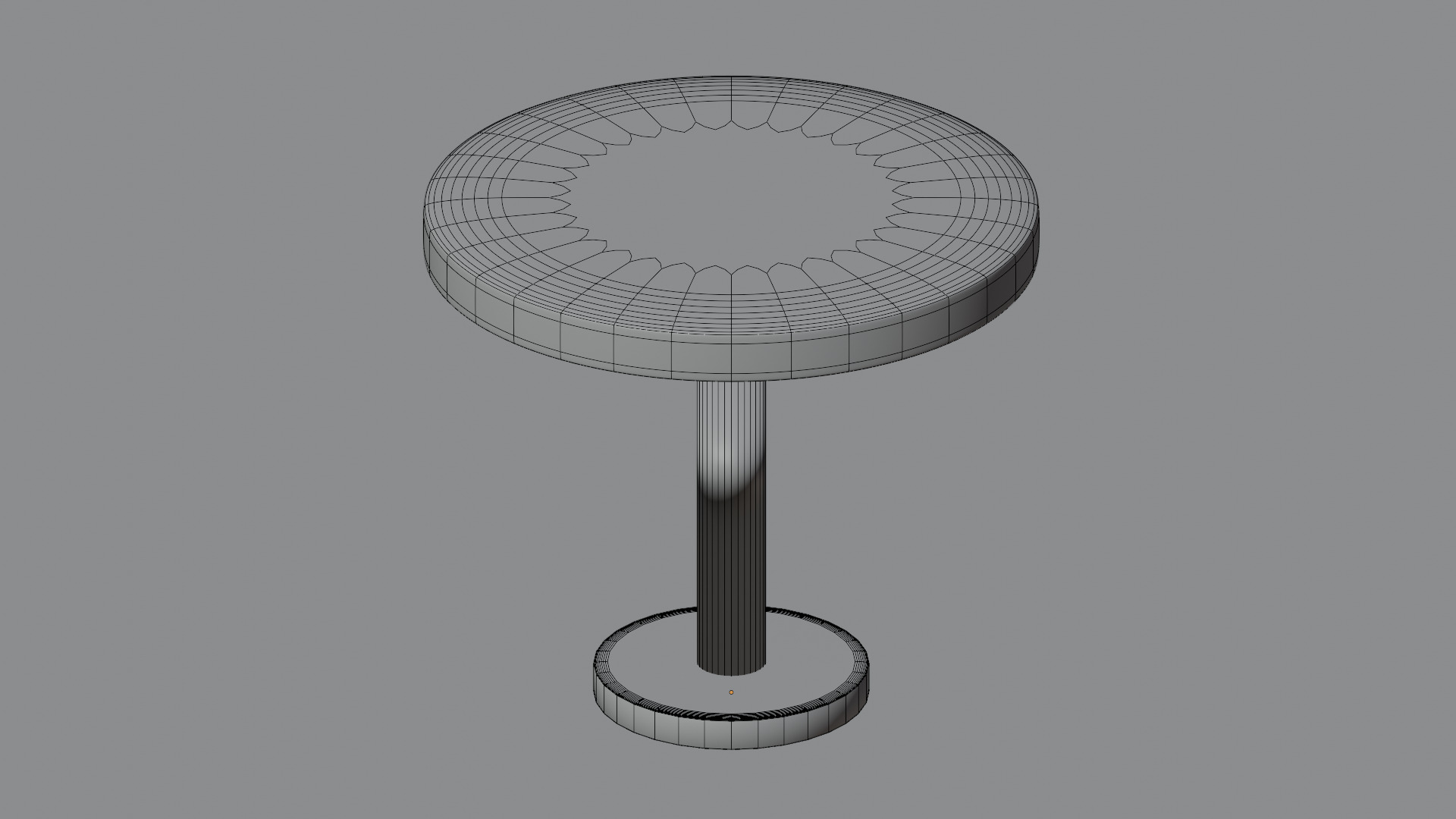 Classic Round Table Low-poly 3D model_3