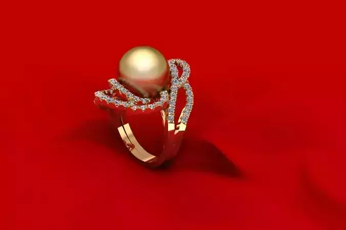 Pear Wedding Ring TH55