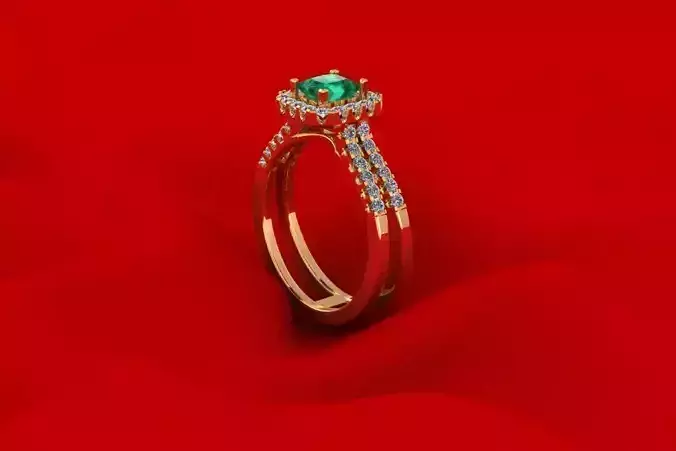 Emerald Woman Wedding Ring RK1