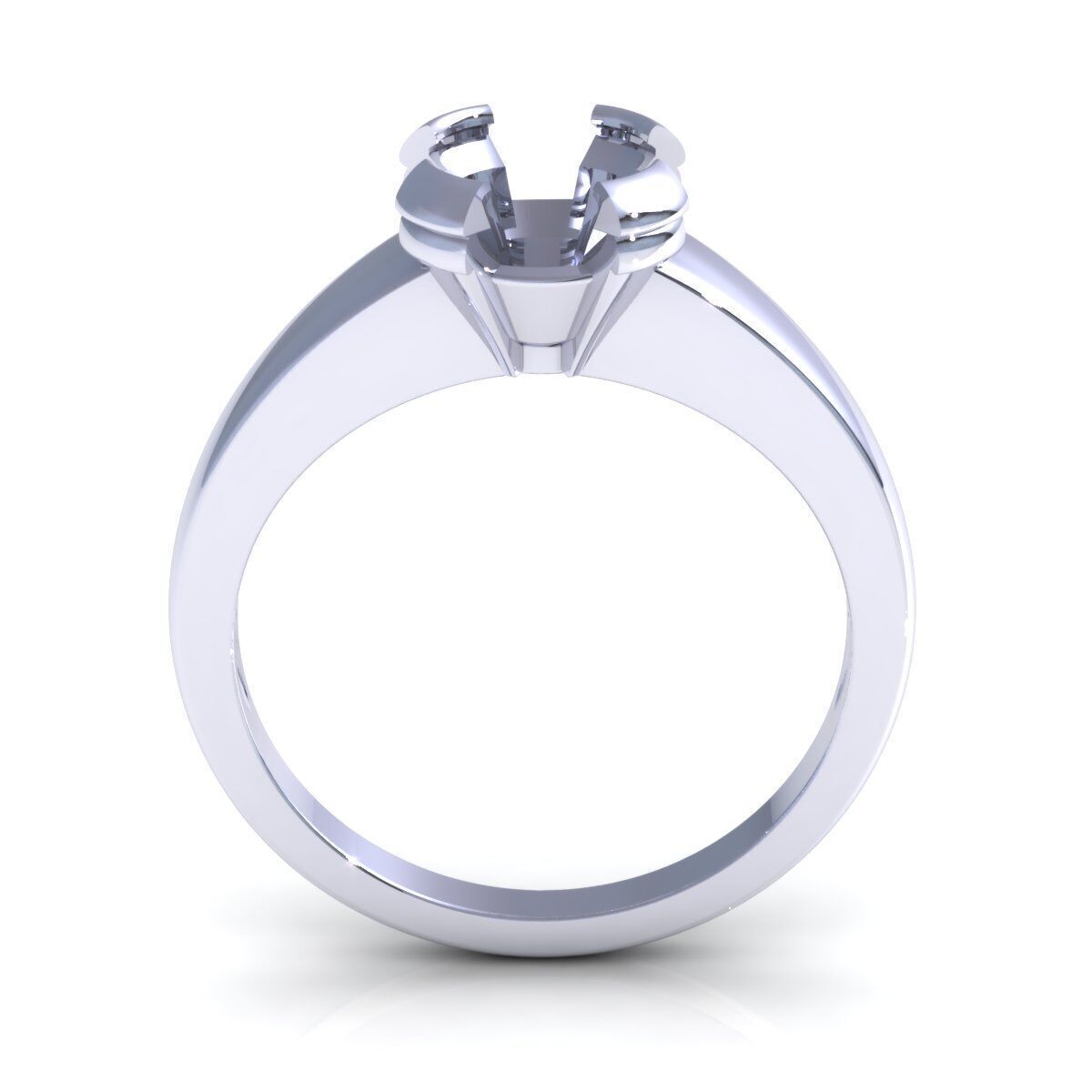 Solitaire Wedding Ring R-A0355 3D print model_4
