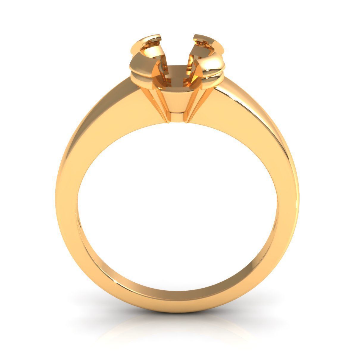 Solitaire Wedding Ring R-A0355 3D print model_2