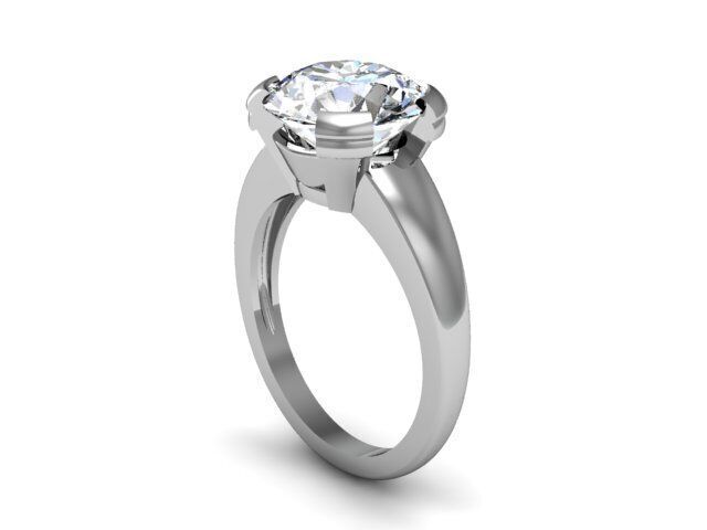 Solitaire Wedding Ring R-A0355 3D print model_8