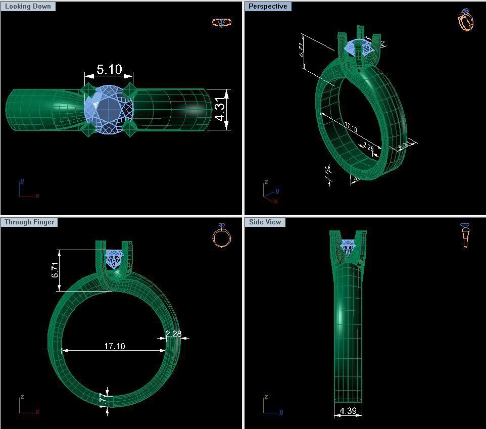 Solitaire Wedding Ring R-A0202 3D print model_9