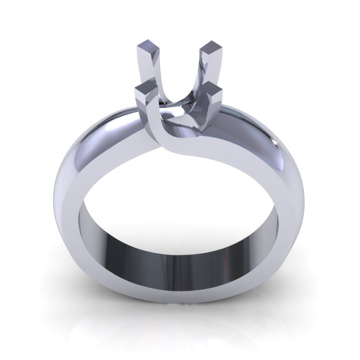 Solitaire Wedding Ring R-A0202 3D print model_6