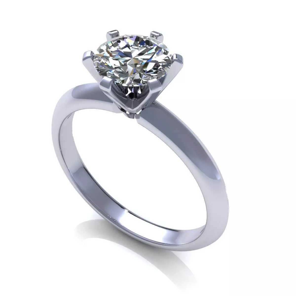 Tiffany Solitaire Diamond Ring R-A0188 3D print model_0