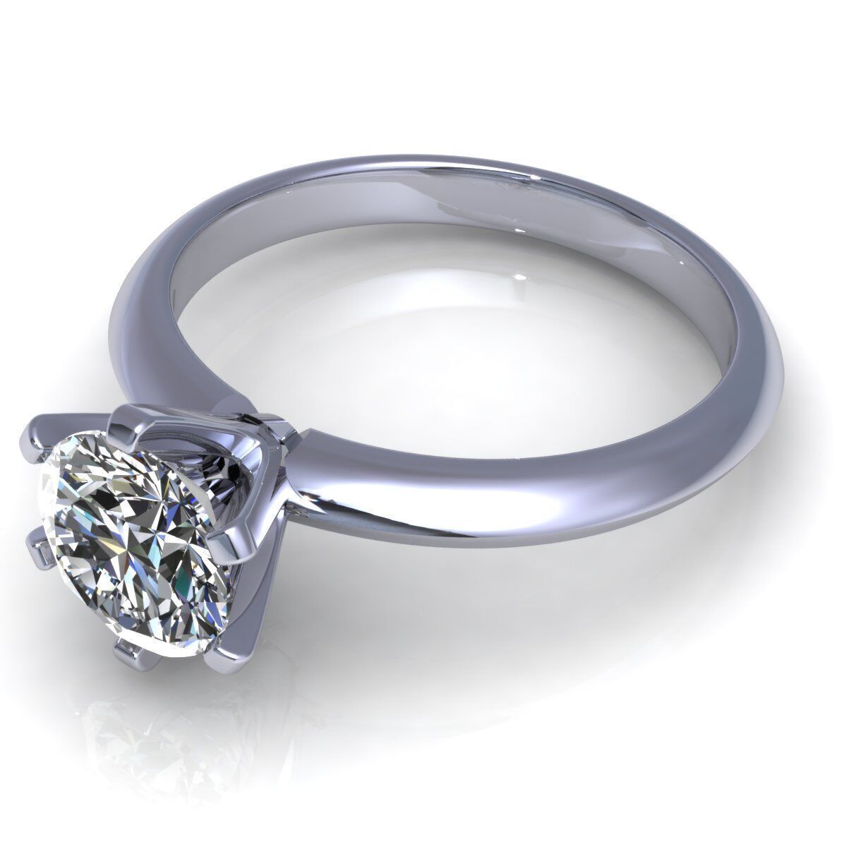 Tiffany Solitaire Diamond Ring R-A0188 3D print model_5