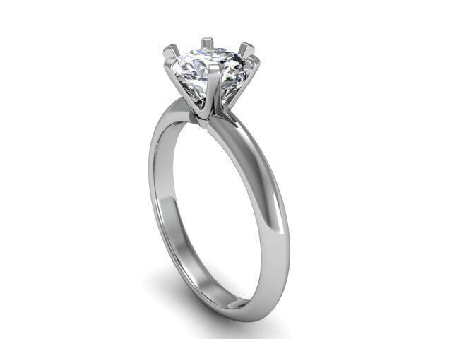 Tiffany Solitaire Diamond Ring R-A0188 3D print model_8