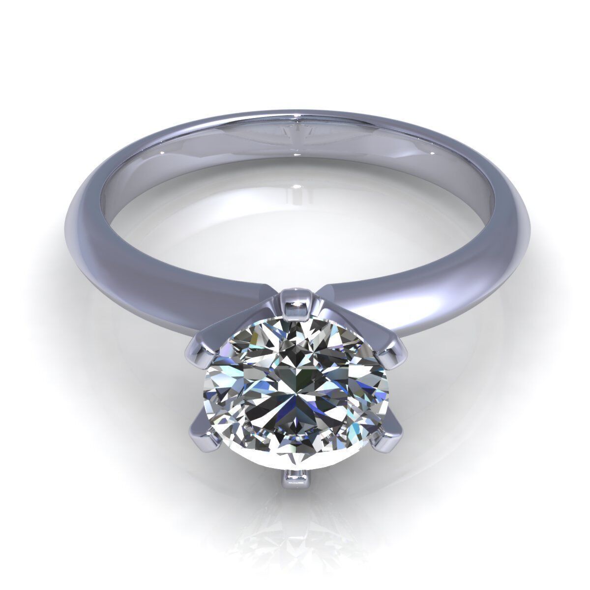 Tiffany Solitaire Diamond Ring R-A0188 3D print model_4