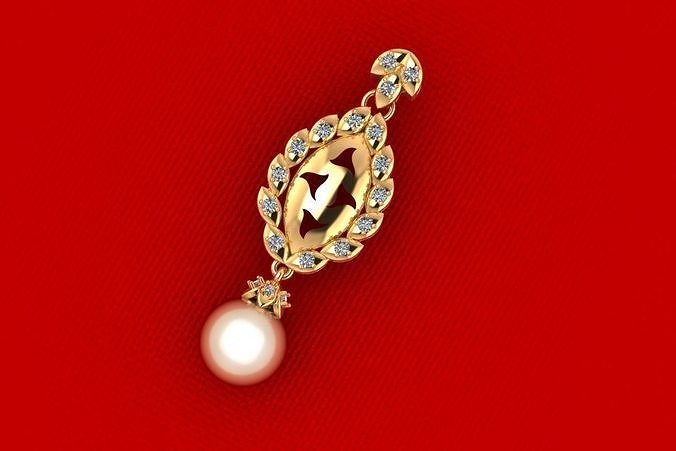 Pear Diamond Pendant PPD-094 DIA1 3D print model