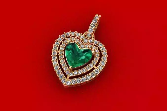 Heart Diamond Pendant PPD-093 DIA