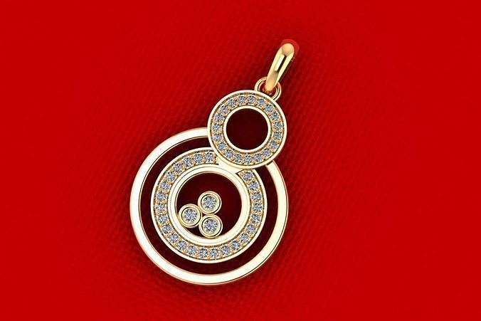 Round Pendant PPD-087-DIA 3D print model