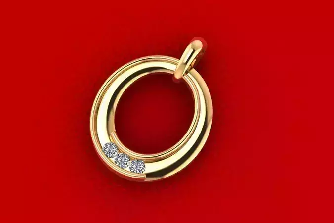 Oval Diamond Pendant PPD-081 DIA