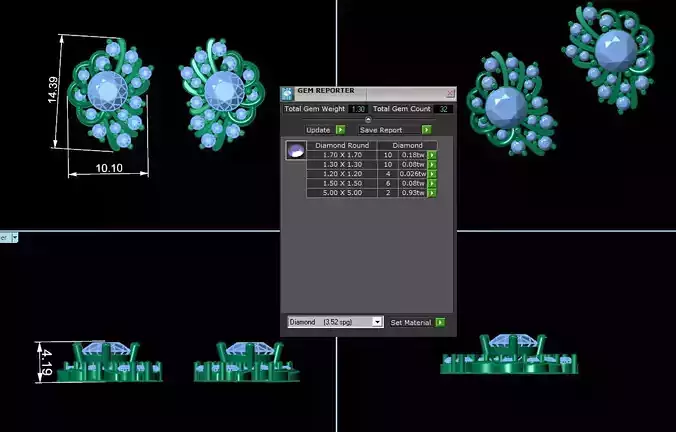 Flower Leaf Earring CAD965